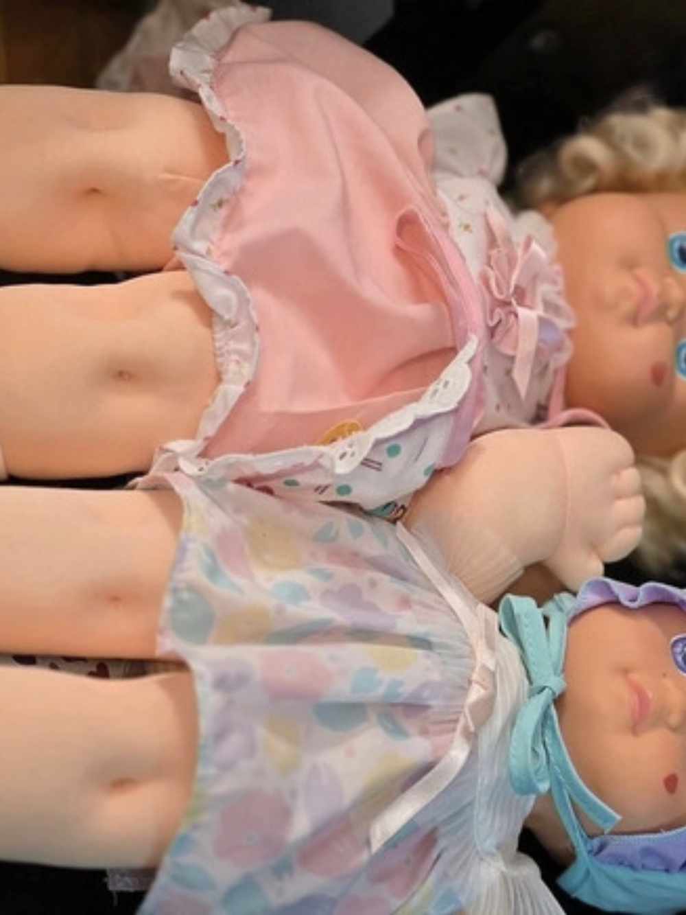 Vintage 1988 Magic Nursery Dolls with Clothes and Shoes Set